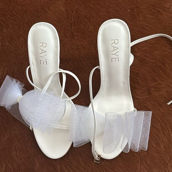 RAYE Bubbly Heel in Ivory White Size 8 / Néw No Box - Picture 9 of 12
